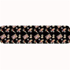 Robin Art Black Pattern Large Bar Mats