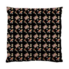 Robin Art Black Pattern Standard Cushion Case (One Side)