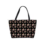 Robin Art Black Pattern Classic Shoulder Handbag Back