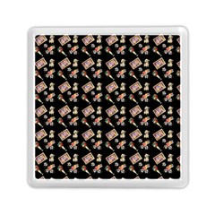 Robin Art Black Pattern Memory Card Reader (Square)