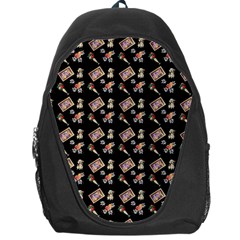 Robin Art Black Pattern Backpack Bag