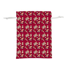 Robin Art Red Pattern Lightweight Drawstring Pouch (l) by snowwhitegirl