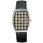 Doily Only Pattern Barrel Style Metal Watch Front