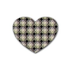 Doily Only Pattern Heart Coaster (4 Pack)  by snowwhitegirl