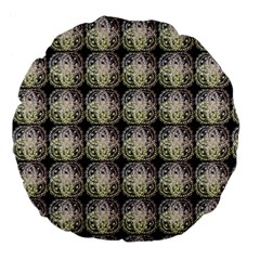 Doily Only Pattern Large 18  Premium Flano Round Cushions by snowwhitegirl