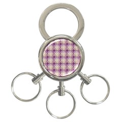 Doily Only Pattern Purple 3-ring Key Chain by snowwhitegirl