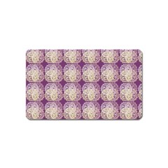 Doily Only Pattern Purple Magnet (name Card) by snowwhitegirl