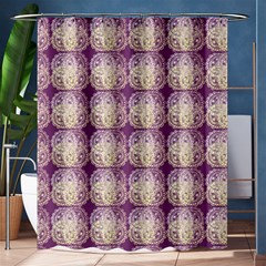 Doily Only Pattern Purple Shower Curtain 60  X 72  (medium)  by snowwhitegirl