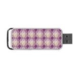 Doily Only Pattern Purple Portable USB Flash (Two Sides) Front