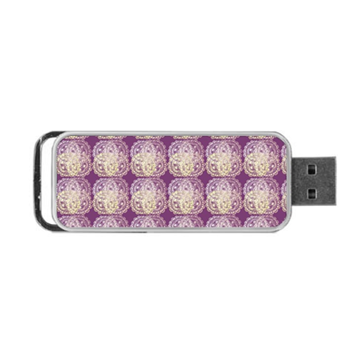 Doily Only Pattern Purple Portable USB Flash (Two Sides)