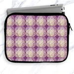 Doily Only Pattern Purple Apple iPad 2/3/4 Zipper Cases Front