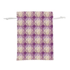 Doily Only Pattern Purple Lightweight Drawstring Pouch (s) by snowwhitegirl