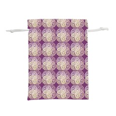 Doily Only Pattern Purple Lightweight Drawstring Pouch (l) by snowwhitegirl