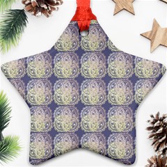 Doily Only Pattern Blue Ornament (star) by snowwhitegirl