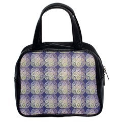 Doily Only Pattern Blue Classic Handbag (two Sides)