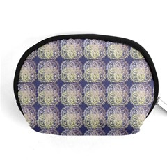 Doily Only Pattern Blue Accessory Pouch (medium) by snowwhitegirl