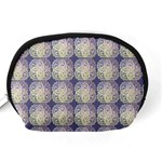 Doily Only Pattern Blue Accessory Pouch (Medium) Back