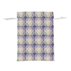 Doily Only Pattern Blue Lightweight Drawstring Pouch (s) by snowwhitegirl