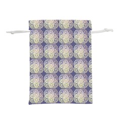 Doily Only Pattern Blue Lightweight Drawstring Pouch (l) by snowwhitegirl