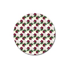 Doily Rose Pattern White Magnet 3  (round)