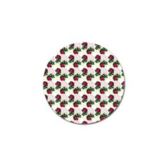 Doily Rose Pattern White Golf Ball Marker