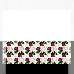 Doily Rose Pattern White Rectangular Jigsaw Puzzl by snowwhitegirl