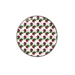 Doily Rose Pattern White Hat Clip Ball Marker (4 pack)