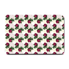 Doily Rose Pattern White Small Doormat 