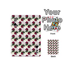 Doily Rose Pattern White Playing Cards 54 Designs (Mini)