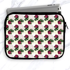 Doily Rose Pattern White Apple iPad 2/3/4 Zipper Cases