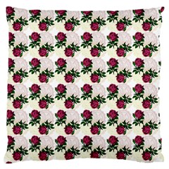 Doily Rose Pattern White Large Flano Cushion Case (Two Sides)