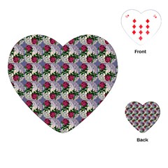 Doily Rose Pattern Blue Playing Cards Single Design (heart) by snowwhitegirl