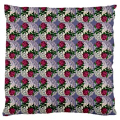 Doily Rose Pattern Blue Standard Flano Cushion Case (two Sides) by snowwhitegirl