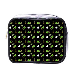 Green Elephant Pattern Mini Toiletries Bag (one Side) by snowwhitegirl