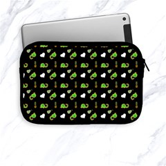 Green Elephant Pattern Apple Ipad Mini Zipper Cases by snowwhitegirl