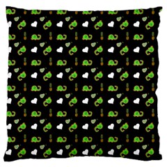 Green Elephant Pattern Standard Flano Cushion Case (two Sides) by snowwhitegirl