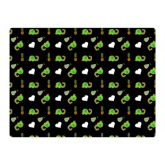 Green Elephant Pattern Double Sided Flano Blanket (mini)  by snowwhitegirl