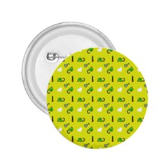 Green Elephant Pattern Yellow 2 25  Buttons by snowwhitegirl