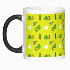 Green Elephant Pattern Yellow Morph Mugs by snowwhitegirl