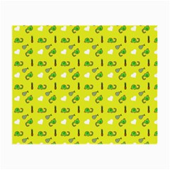 Green Elephant Pattern Yellow Small Glasses Cloth (2 Sides) by snowwhitegirl