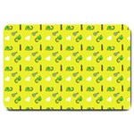 Green Elephant Pattern Yellow Large Doormat  30 x20  Door Mat