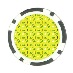 Green Elephant Pattern Yellow Poker Chip Card Guard (10 Pack) by snowwhitegirl