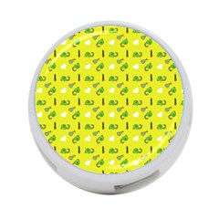 Green Elephant Pattern Yellow 4-port Usb Hub (one Side) by snowwhitegirl