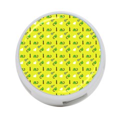 Green Elephant Pattern Yellow 4-port Usb Hub (two Sides) by snowwhitegirl