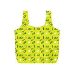 Green Elephant Pattern Yellow Full Print Recycle Bag (s) by snowwhitegirl