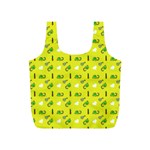 Green Elephant Pattern Yellow Full Print Recycle Bag (S) Front