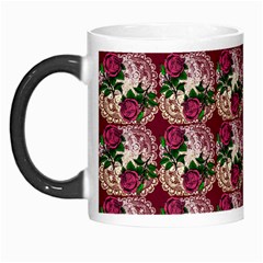 Doily Rose Pattern Red Morph Mugs by snowwhitegirl