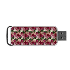 Doily Rose Pattern Red Portable Usb Flash (one Side) by snowwhitegirl