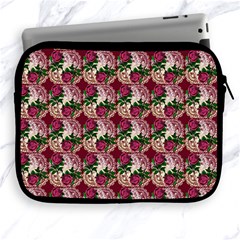 Doily Rose Pattern Red Apple Ipad 2/3/4 Zipper Cases by snowwhitegirl