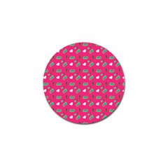 Green Elephant Pattern Hot Pink Golf Ball Marker (10 Pack) by snowwhitegirl